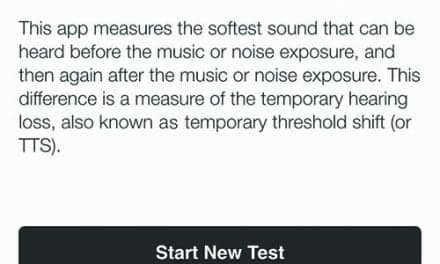 A Temporary Hearing Loss Test App