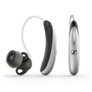 Sennheiser Hearing All-Day Clear OTC hearing aid in the slim model